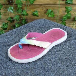 Nike‎ Flip Flop  Girl Y 1 Medium Sandal Multicolor Synthetic Slip On